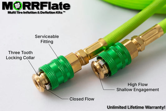 MORRFlate Braided Air Hub Duo+ 24 Hoses (2 Tire, 24' each hose)
