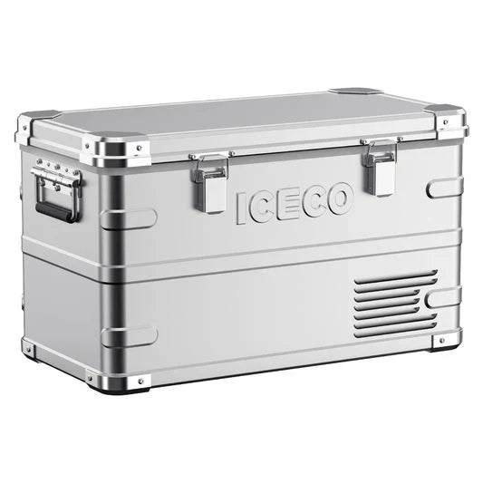 ICECO APL35 Aluminum Dual Zone 37QT Portable Cooler Silver