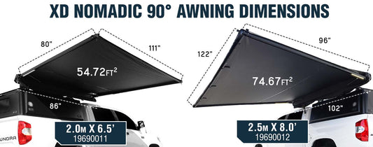 XD Nomadic 2 - Awning W/Lights, 6.5' or 8.0' Long