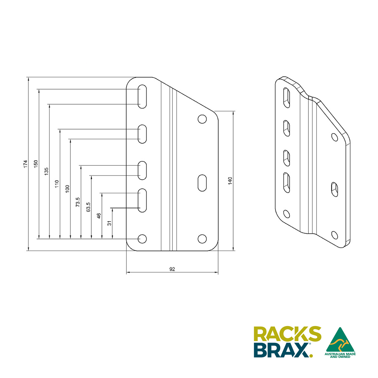 Racksbrax XD MULTI-AWN ADAPTOR (TRIPLE)