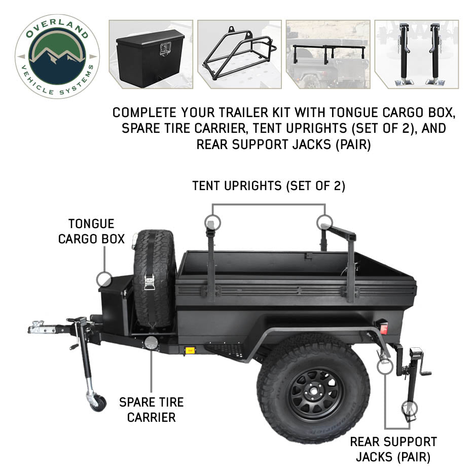 Off Road Trailer - Military Style With Full Articulating Suspension, Wheels and Brake Controller