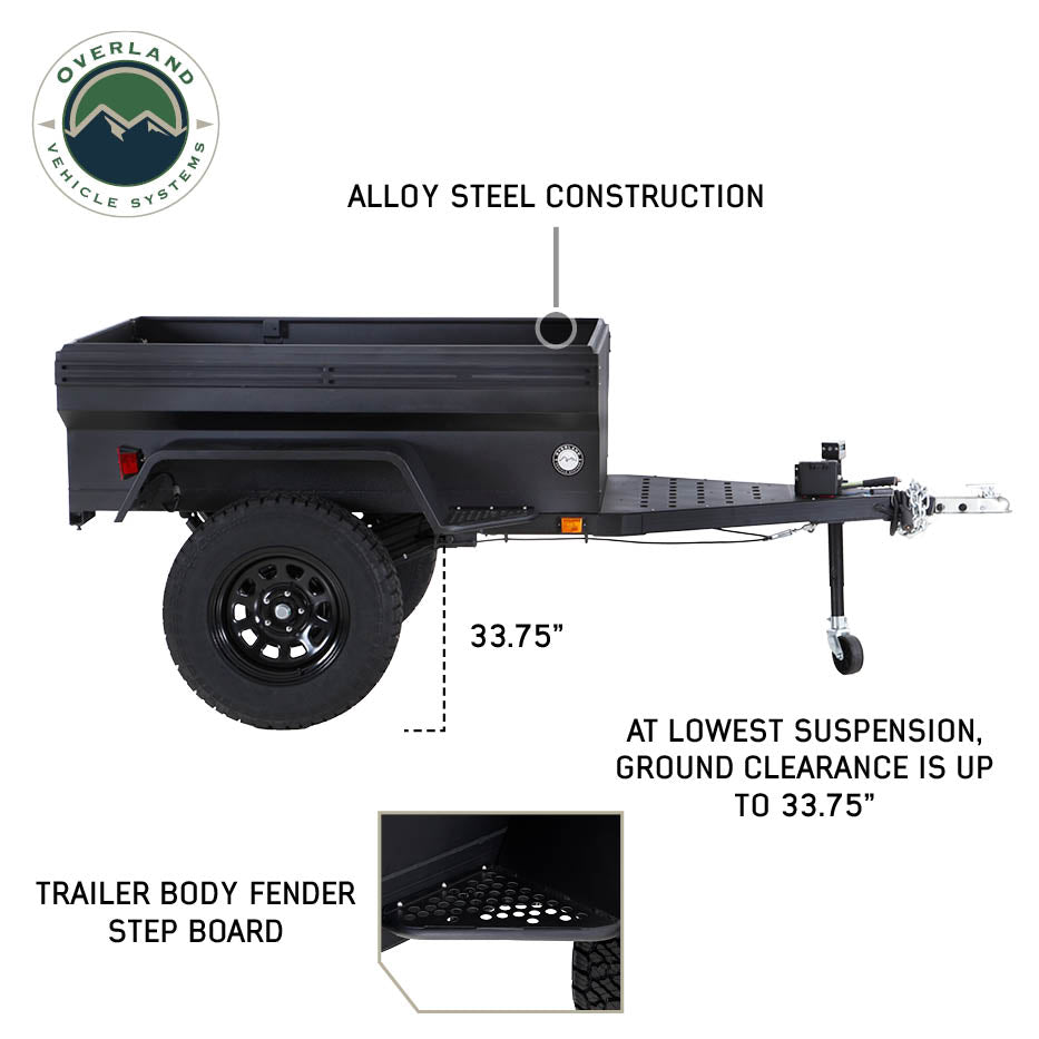 Off Road Trailer - Military Style With Full Articulating Suspension, Wheels and Brake Controller