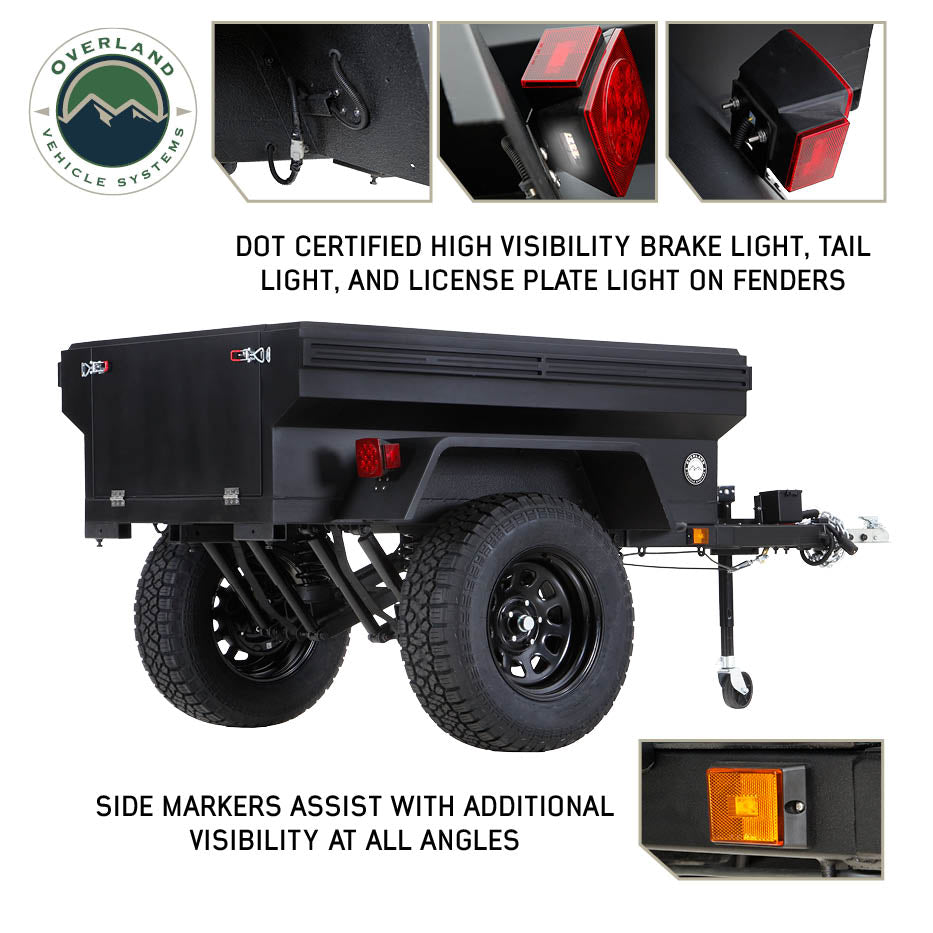 Off Road Trailer - Military Style With Full Articulating Suspension, Wheels and Brake Controller