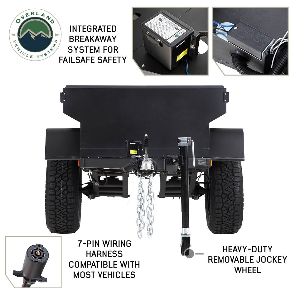Off Road Trailer - Military Style With Full Articulating Suspension, Wheels and Brake Controller