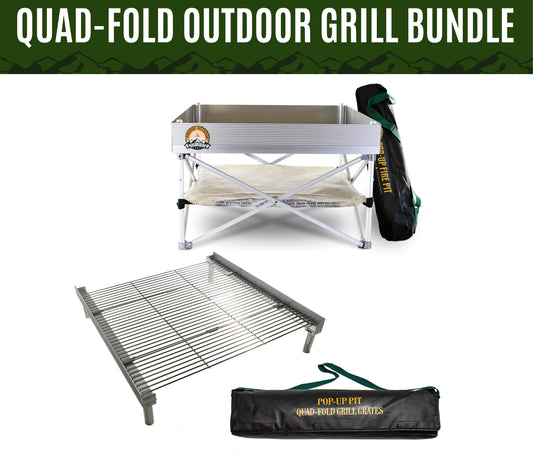Outdoor Quad-Fold Grill Bundle