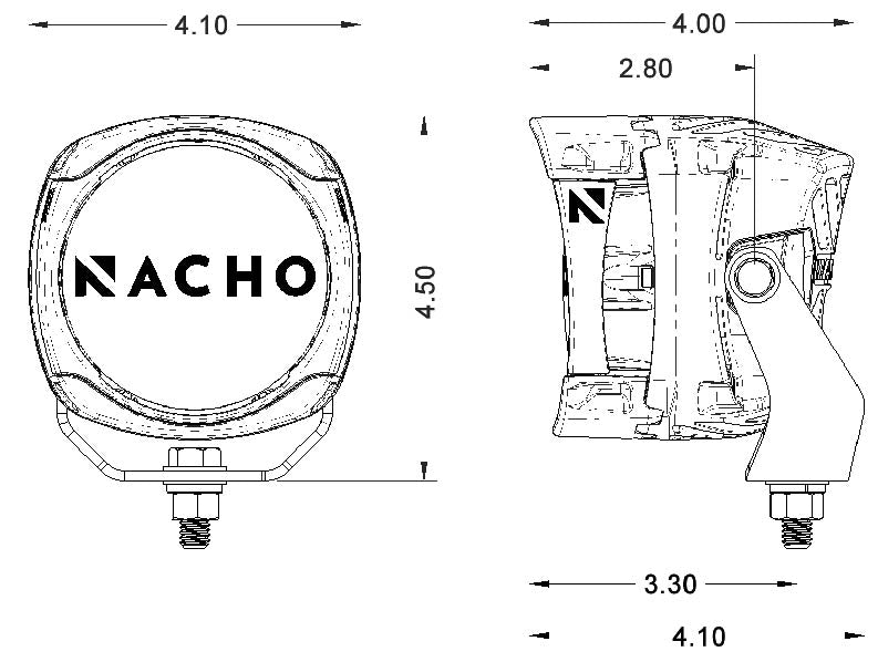 Nacho Quatro SAE Combo White - 4"