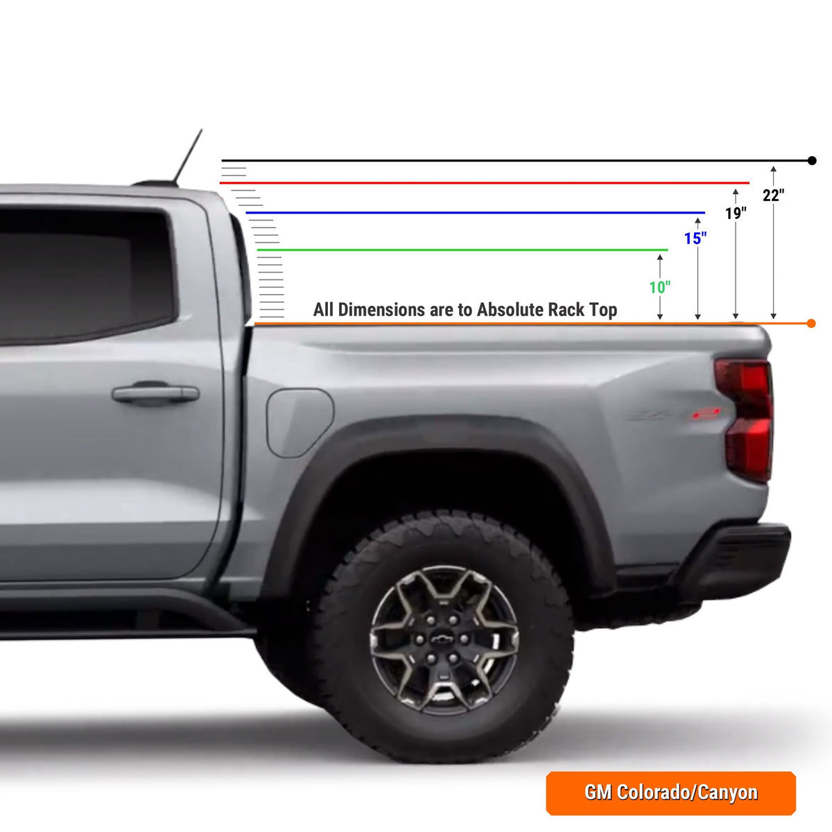 Chevy Colorado / GMC Canyon Bed Rack for Retrax XR Covers | XTR1