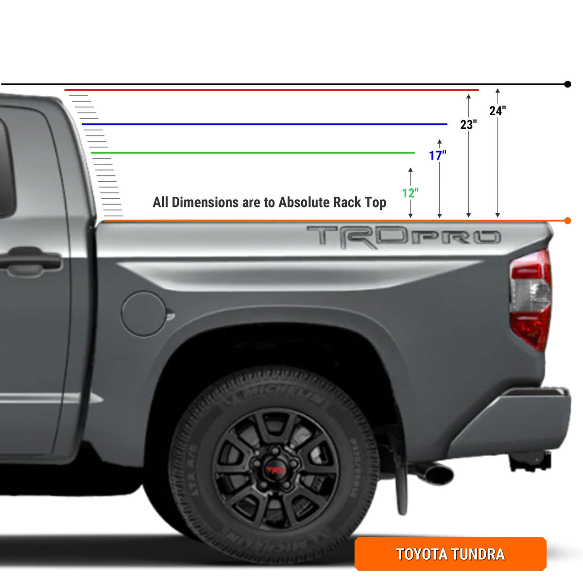 Toyota Tundra Bed Rack for Retrax XR Covers | XTR1